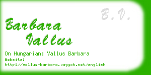 barbara vallus business card